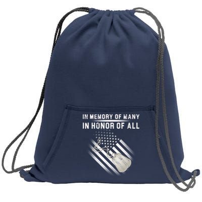 In Memory Of Many In Honor Of All Sweatshirt Cinch Pack Bag