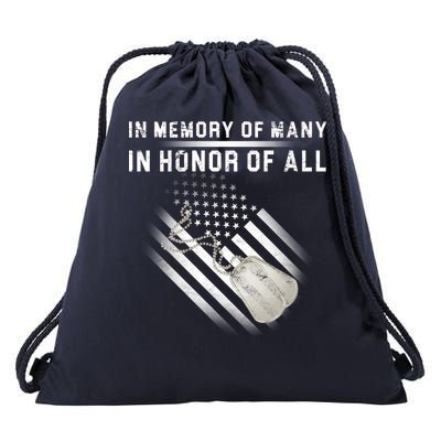 In Memory Of Many In Honor Of All Drawstring Bag