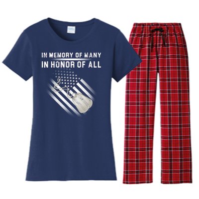 In Memory Of Many In Honor Of All Women's Flannel Pajama Set