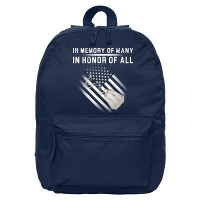 In Memory Of Many In Honor Of All 16 in Basic Backpack