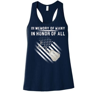 In Memory Of Many In Honor Of All Women's Racerback Tank