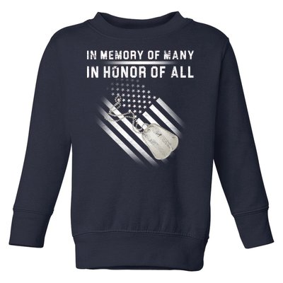 In Memory Of Many In Honor Of All Toddler Sweatshirt