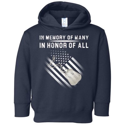 In Memory Of Many In Honor Of All Toddler Hoodie