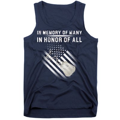 In Memory Of Many In Honor Of All Tank Top