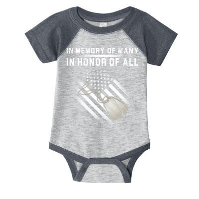 In Memory Of Many In Honor Of All Infant Baby Jersey Bodysuit