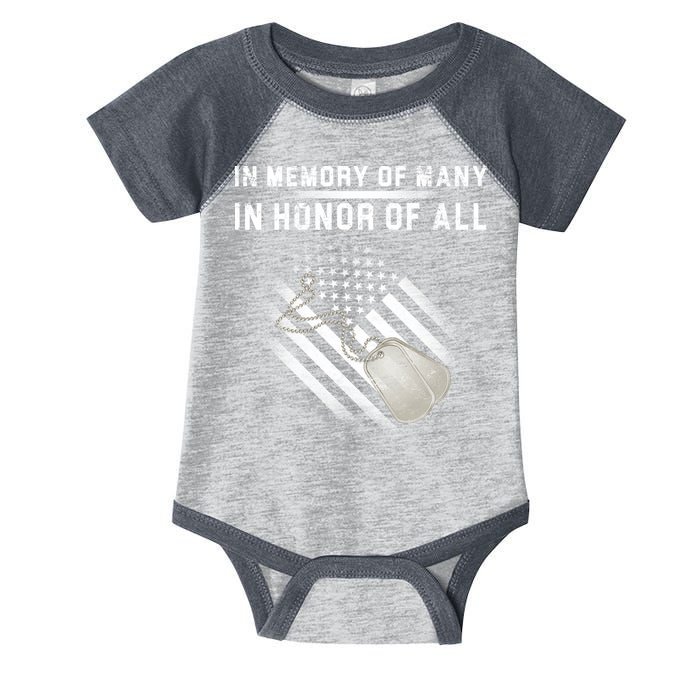 In Memory Of Many In Honor Of All Infant Baby Jersey Bodysuit