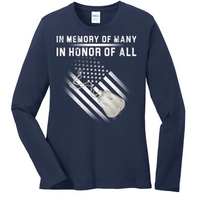 In Memory Of Many In Honor Of All Ladies Long Sleeve Shirt