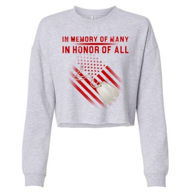 In Memory Of Many In Honor Of All Cropped Pullover Crew