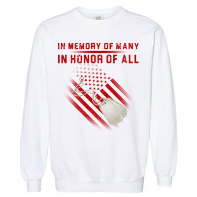In Memory Of Many In Honor Of All Garment-Dyed Sweatshirt