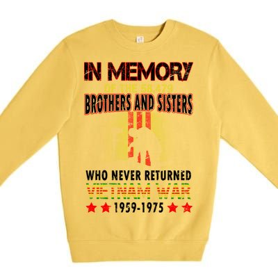 In Memory Of Vietnam Brothers And Sisters Premium Crewneck Sweatshirt