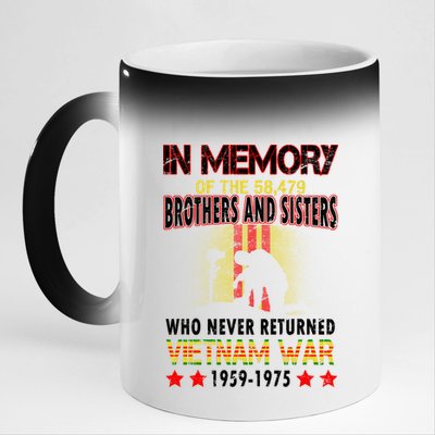 In Memory Of Vietnam Brothers And Sisters 11oz Black Color Changing Mug