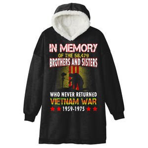 In Memory Of Vietnam Brothers And Sisters Hooded Wearable Blanket