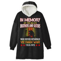 In Memory Of Vietnam Brothers And Sisters Hooded Wearable Blanket