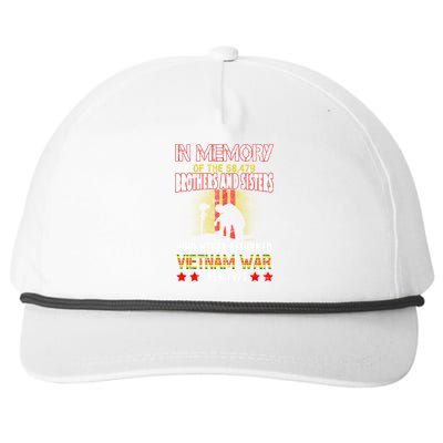 In Memory Of Vietnam Brothers And Sisters Snapback Five-Panel Rope Hat