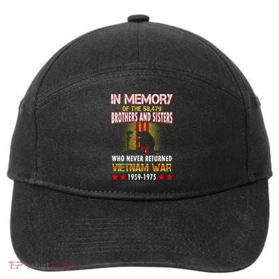 In Memory Of Vietnam Brothers And Sisters 7-Panel Snapback Hat
