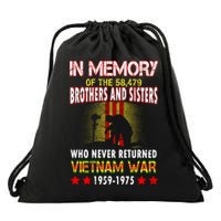 In Memory Of Vietnam Brothers And Sisters Drawstring Bag