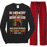 In Memory Of Vietnam Brothers And Sisters Long Sleeve Pajama Set