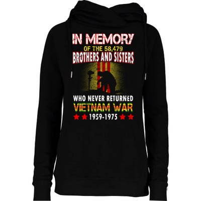 In Memory Of Vietnam Brothers And Sisters Womens Funnel Neck Pullover Hood