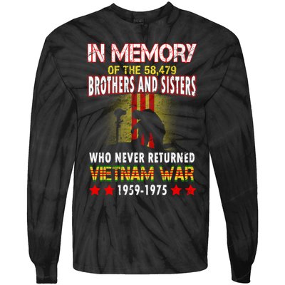 In Memory Of Vietnam Brothers And Sisters Tie-Dye Long Sleeve Shirt