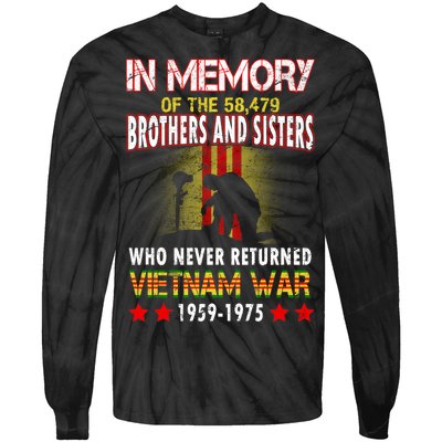 In Memory Of Vietnam Brothers And Sisters Tie-Dye Long Sleeve Shirt