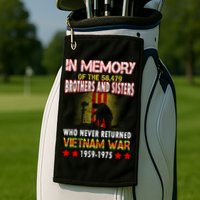 In Memory Of Vietnam Brothers And Sisters Golf Towel