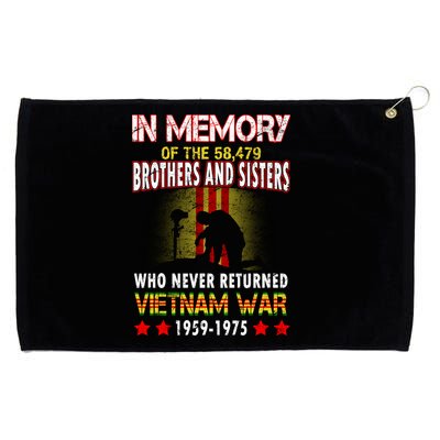 In Memory Of Vietnam Brothers And Sisters Grommeted Golf Towel