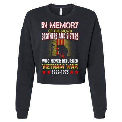 In Memory Of Vietnam Brothers And Sisters Cropped Pullover Crew