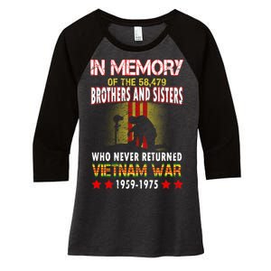 In Memory Of Vietnam Brothers And Sisters Women's Tri-Blend 3/4-Sleeve Raglan Shirt