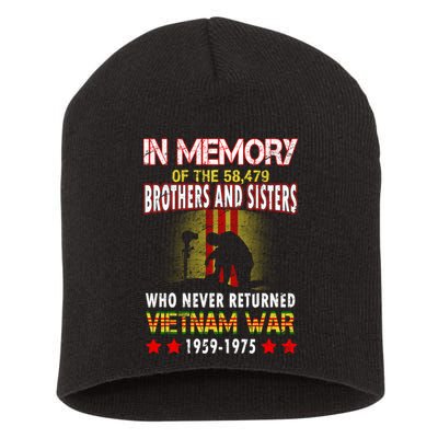 In Memory Of Vietnam Brothers And Sisters Short Acrylic Beanie