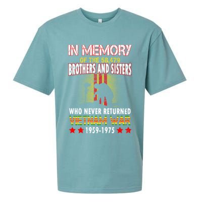In Memory Of Vietnam Brothers And Sisters Sueded Cloud Jersey T-Shirt