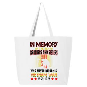 In Memory Of Vietnam Brothers And Sisters 25L Jumbo Tote