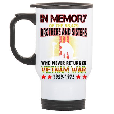 In Memory Of Vietnam Brothers And Sisters Stainless Steel Travel Mug