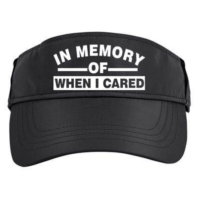 In Memory of When I Cared Adult Drive Performance Visor