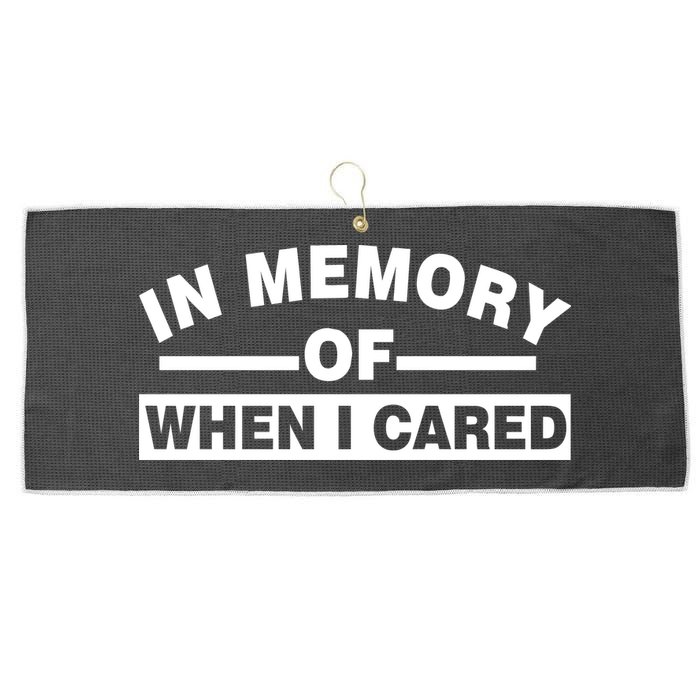 In Memory of When I Cared Large Microfiber Waffle Golf Towel