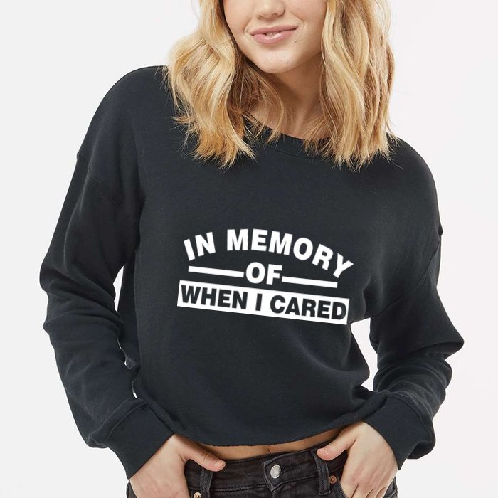 In Memory of When I Cared Cropped Pullover Crew
