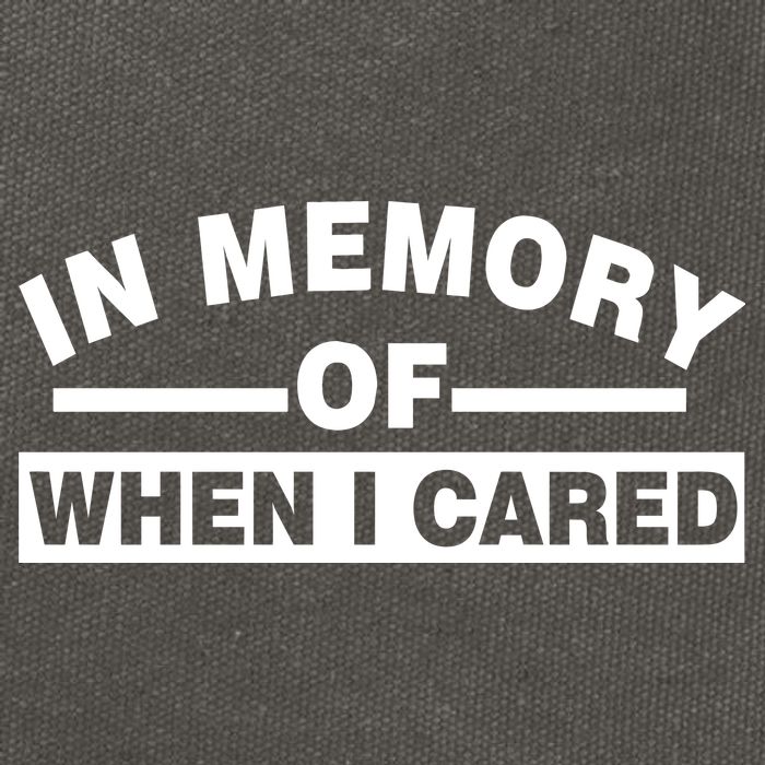 In Memory of When I Cared Cotton Canvas Backpack