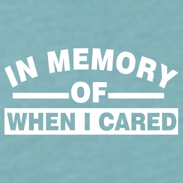 In Memory of When I Cared Sueded Cloud Jersey T-Shirt