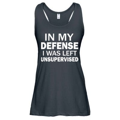 In My Defense I Was Left Unsupervised Ladies Essential Flowy Tank