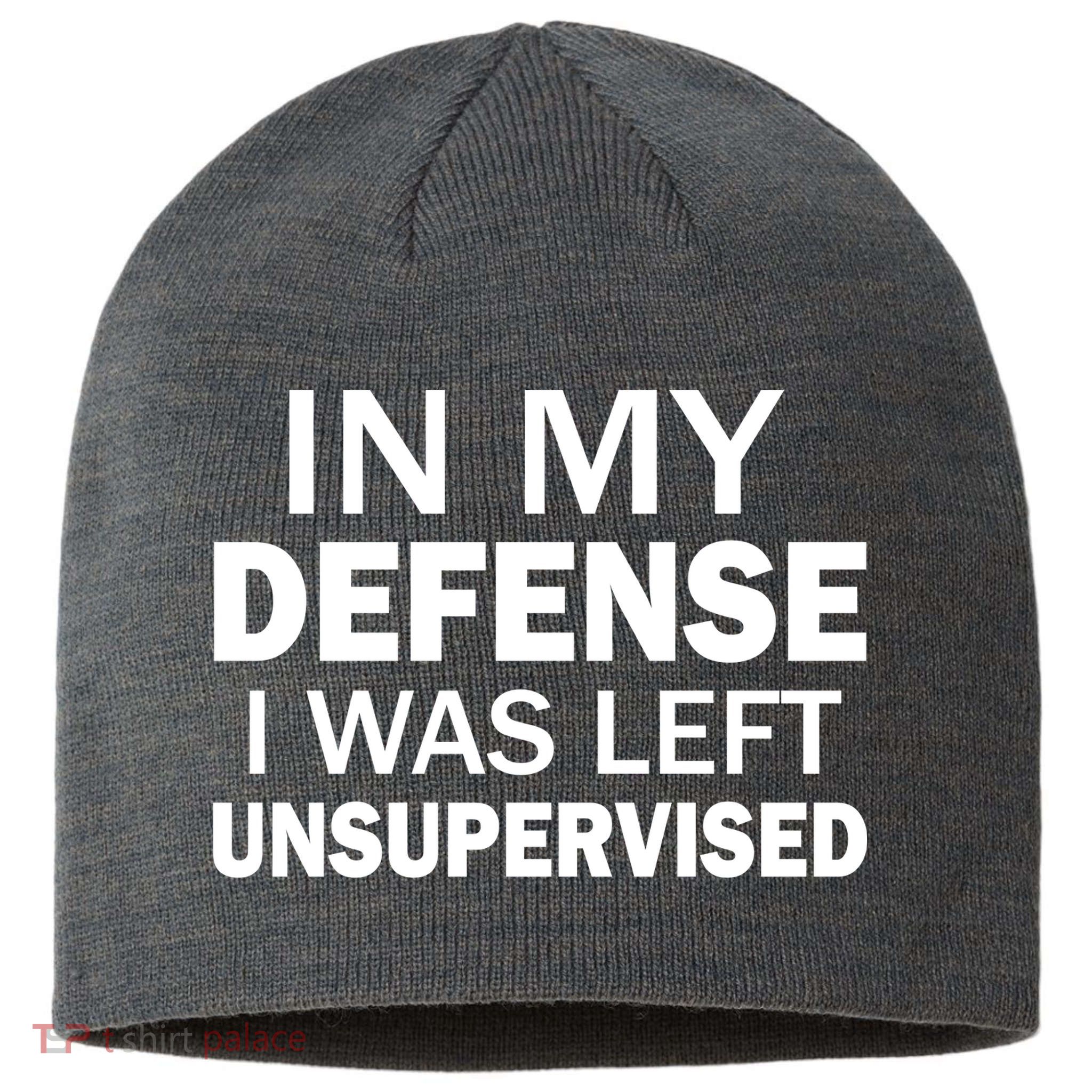 In My Defense I Was Left Unsupervised Sustainable Beanie