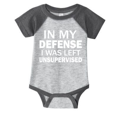 In My Defense I Was Left Unsupervised Infant Baby Jersey Bodysuit