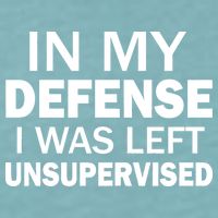 In My Defense I Was Left Unsupervised Sueded Cloud Jersey T-Shirt