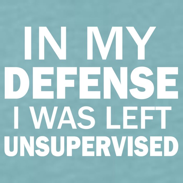 In My Defense I Was Left Unsupervised Sueded Cloud Jersey T-Shirt