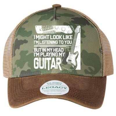 In My Head I'm Playing My Guitar Legacy Tie Dye Trucker Hat