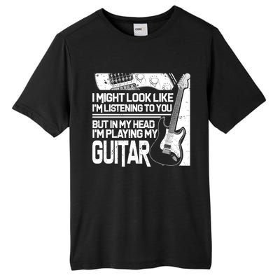 In My Head I'm Playing My Guitar Tall Fusion ChromaSoft Performance T-Shirt