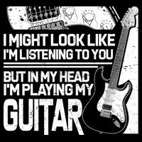 In My Head I'm Playing My Guitar Cropped Pullover Crew