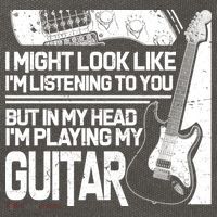 In My Head I'm Playing My Guitar Cotton Canvas Backpack