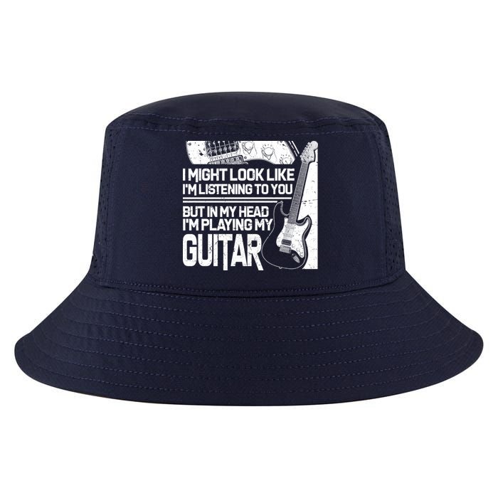 In My Head I'm Playing My Guitar Cool Comfort Performance Bucket Hat