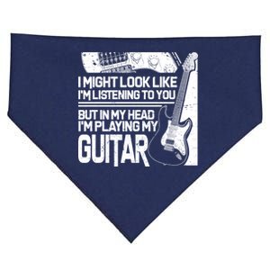 In My Head I'm Playing My Guitar USA-Made Doggie Bandana