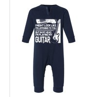 In My Head I'm Playing My Guitar Infant Fleece One Piece