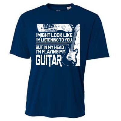 In My Head I'm Playing My Guitar Cooling Performance Crew T-Shirt